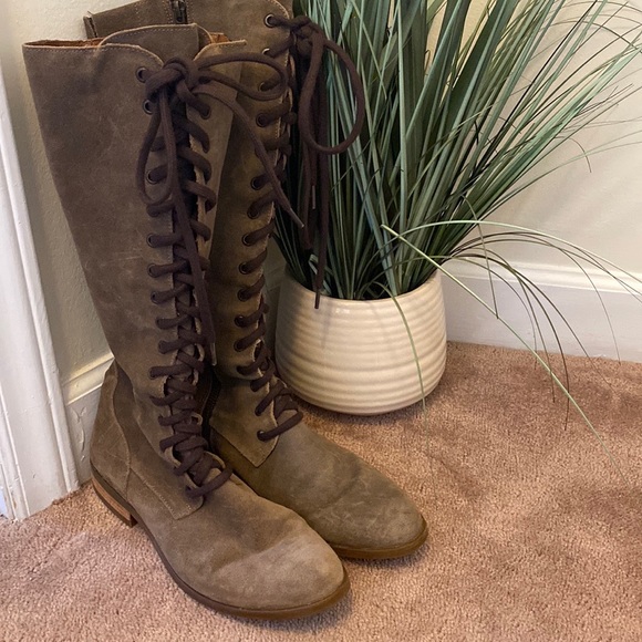 Born Suede Lace Up Boots. - Picture 3 of 3